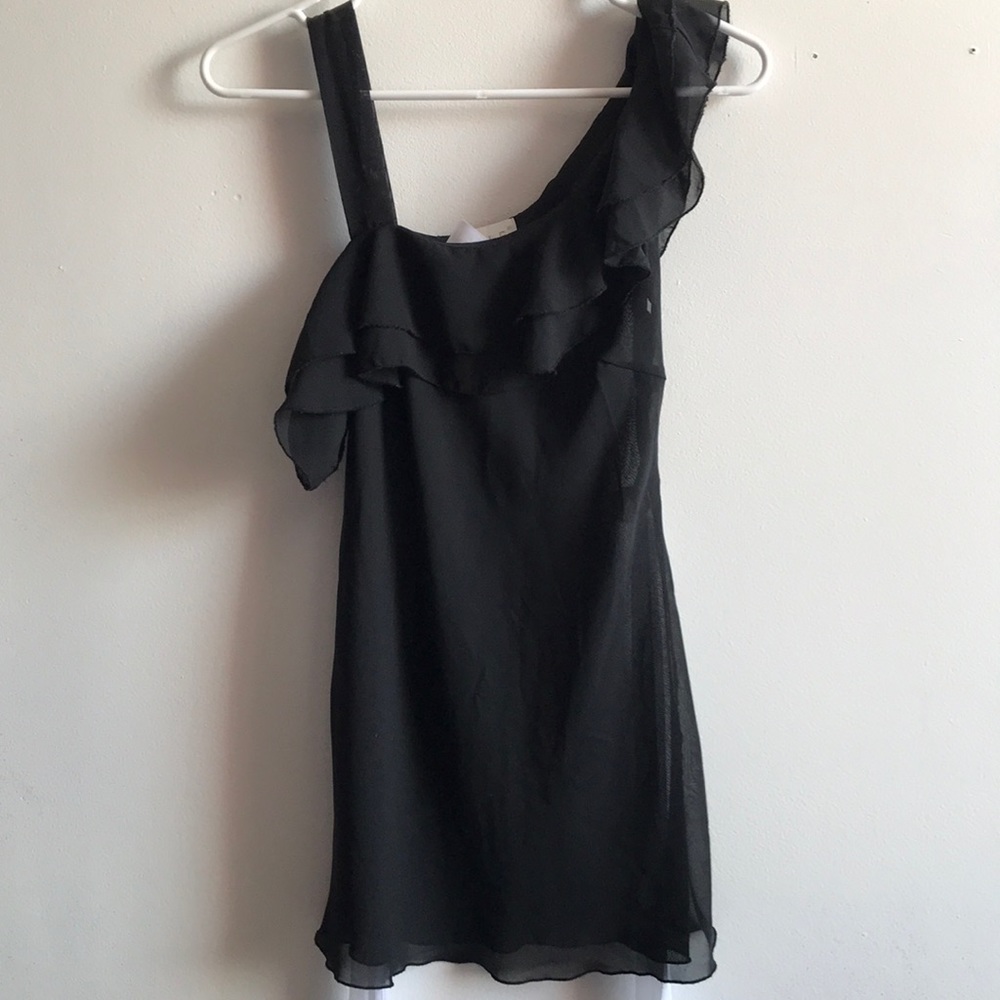 Geri C size small women’s black sheer shirt